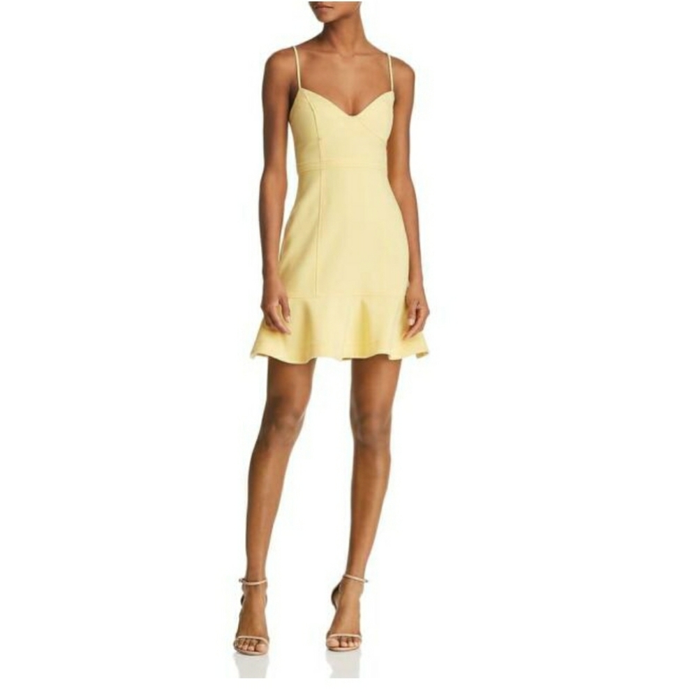 NWT Likely Lillie Yellow Spaghetti Strap Dress 00